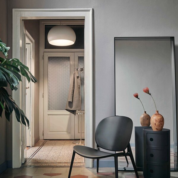 Kartell FL/Y - lampă suspendată LED, alb lucios, reglabil, Alb, Camera de zi / sufragerie, Plastic, Design