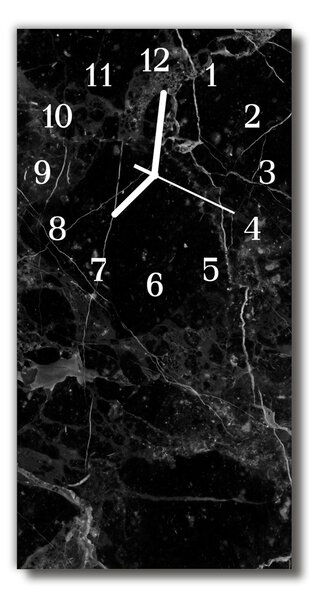 Ceas de perete din sticla vertical Negru grafit