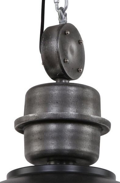Steinhauer Lampă suspendată industrială Bikkel L02 negru, reglabil, Negru, Camera de zi / sufragerie, Metal, Design industrial