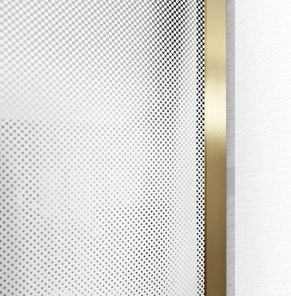 Rea Aero Ombre, paravan de duș walk-in 110x195 cm, sticlă transparentă de 8 mm cu model alb, profil auriu mat, REA-K2465
