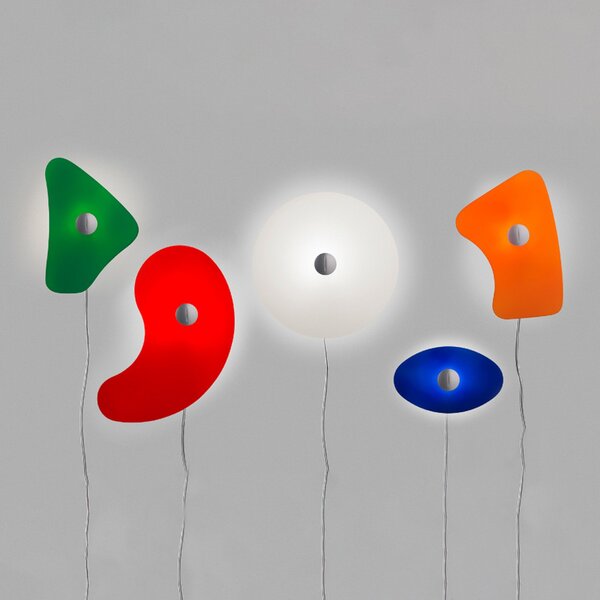 Foscarini Bit 5 aplică de perete sticlă, orange, Portocaliu, Camera de zi / sufragerie, Sticlă, Design