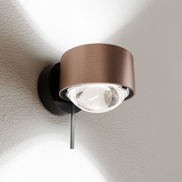 Top Light Puk! 80 Wall spot LED lentile clar cupru/negru, reglabil, Cupru, Camera de zi / sufragerie, Metal, Modern