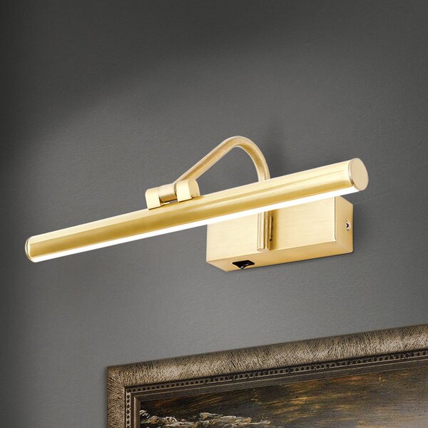 ORION Aplică tablou LED aurie Sofia - 30 cm, Auriu / Alamă, Camera de zi / sufragerie, Metal, Modern