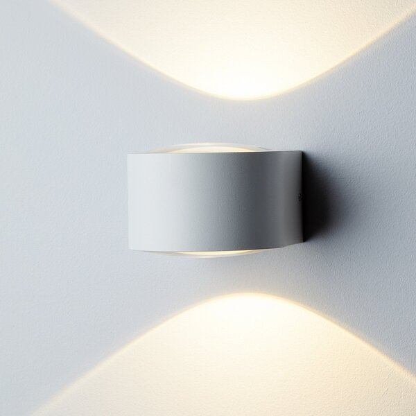 LOOM DESIGN Frey Aplică de perete cu LED IP65 2x6W alb, Alb, Aluminiu, Modern