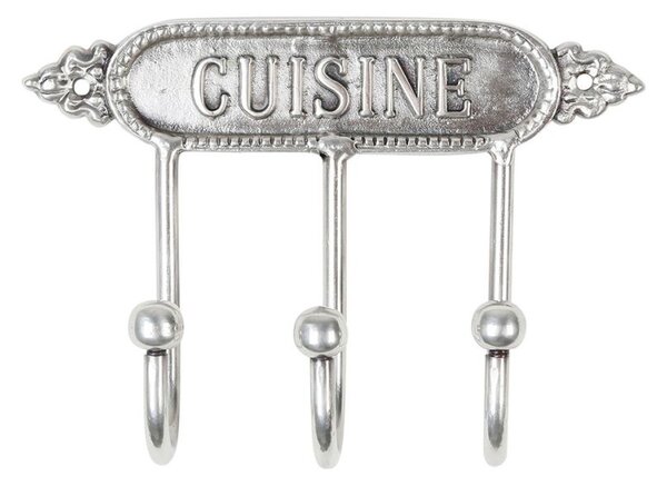 Cuier de perete decorativ, din alama, H4 cm, Fleurlys