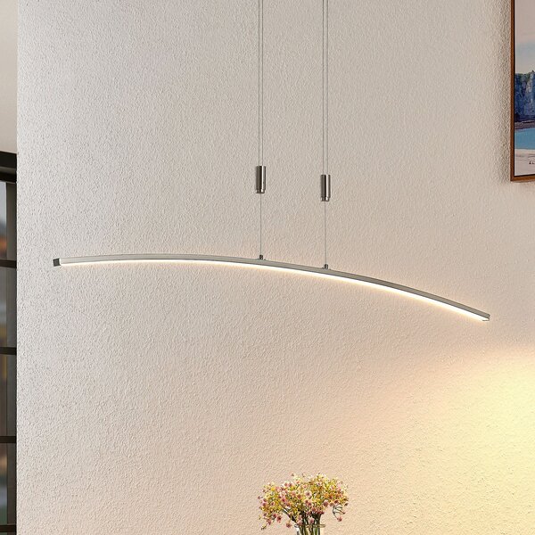 Lindby Phillie lampă LED, reglabilă pe înălțime, reglabil, Gri, Camera de zi / sufragerie, Metal, Modern