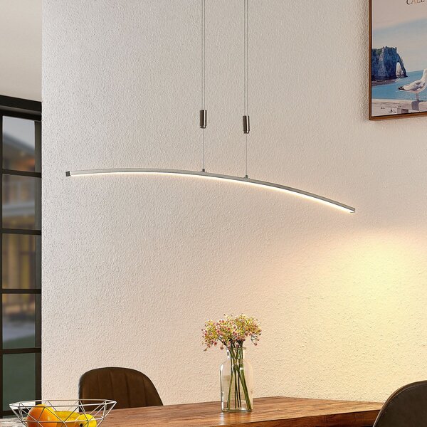 Lindby Phillie lampă LED, reglabilă pe înălțime, reglabil, Gri, Camera de zi / sufragerie, Metal, Modern