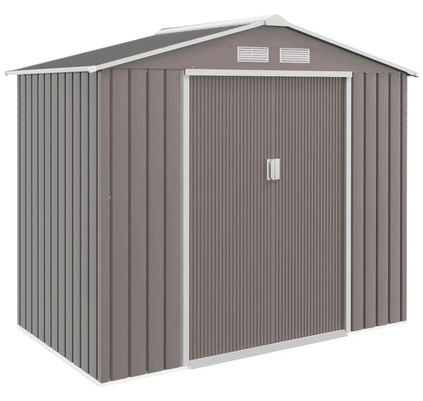 Outsunny Magazie Gradina - Căsuță de Grădină Metal 213x130x185 cm cu Uși Glisante | Aosom Romania