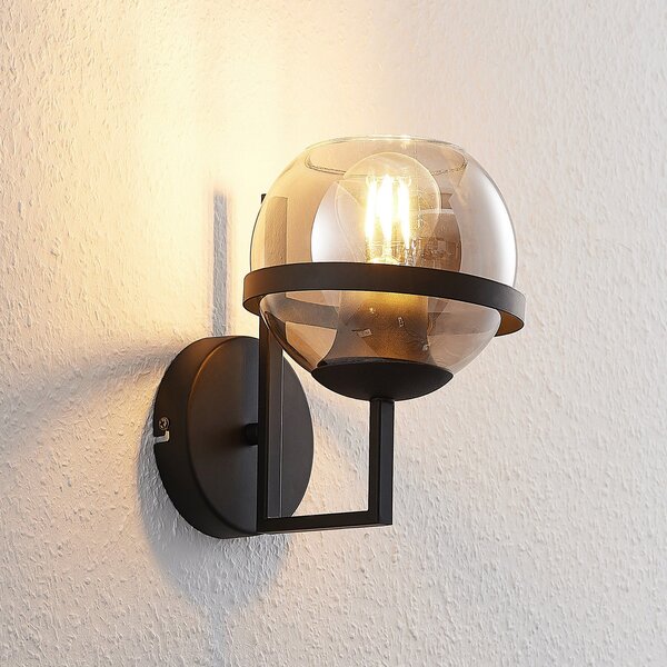 Lampă de perete Lindby, Marinka, reglabil, Negru, Camera de zi, Metal, Modern