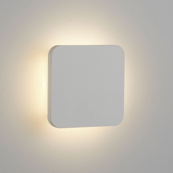 Searchlight Aplică perete LED Gypsum 15x15cm din gips alb, Alb, Camera de zi / sufragerie, Tencuială / Argilă, Modern