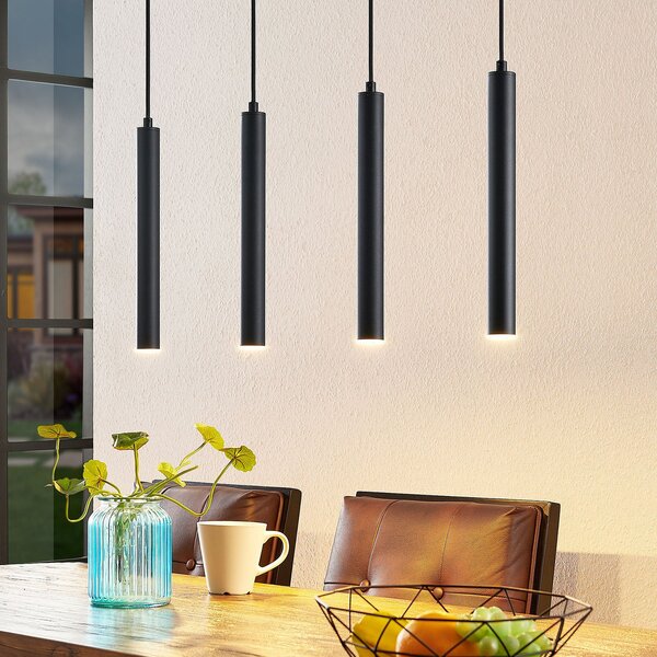Arcchio Kammeron lampă suspendată LED, negru, metal, 80 cm, Negru, Camera de zi / sufragerie, Metal, Modern