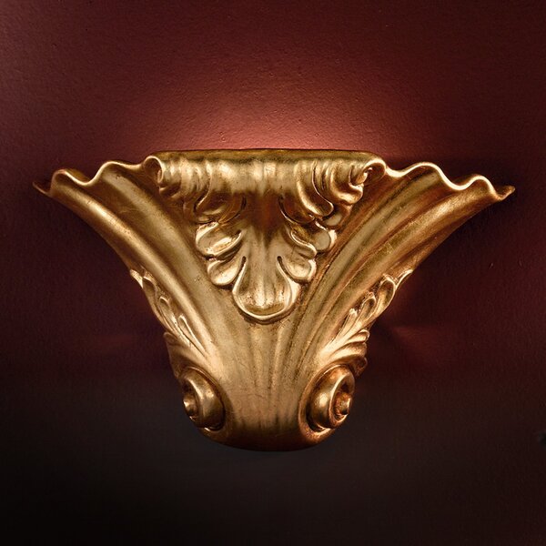 ORION Aplică de perete TASCA elegantă din ceramică, reglabil, Auriu / Alamă, Camera de zi / sufragerie, Ceramică, Modern