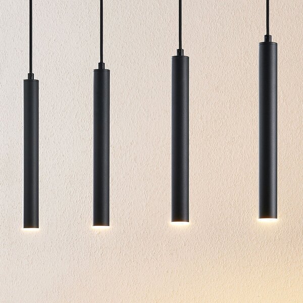 Arcchio Kammeron lampă suspendată LED, negru, metal, 80 cm, Negru, Camera de zi / sufragerie, Metal, Modern
