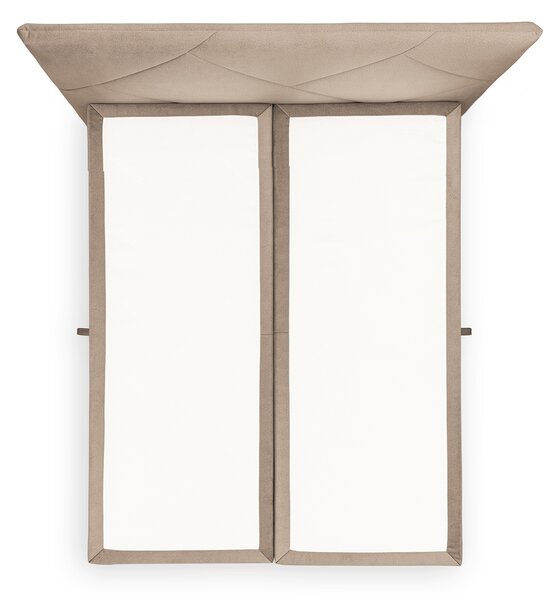 Pat Boxspring Wasil 160x200 cu spațiu de depozitare - catifea bej Element 6