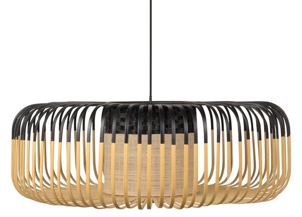 Forestier Lampă suspendată Bamboo Light XL 60 cm negru, reglabil, Negru, Camera de zi / sufragerie, Bamboo, Design