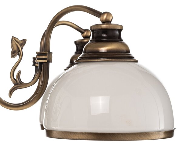 Jupiter Lampă suspendată Petro cu abajururi din sticlă, 5 becuri, reglabil, Bronz / Alamă Veche, Camera de zi / sufragerie, Metal, Antichitate