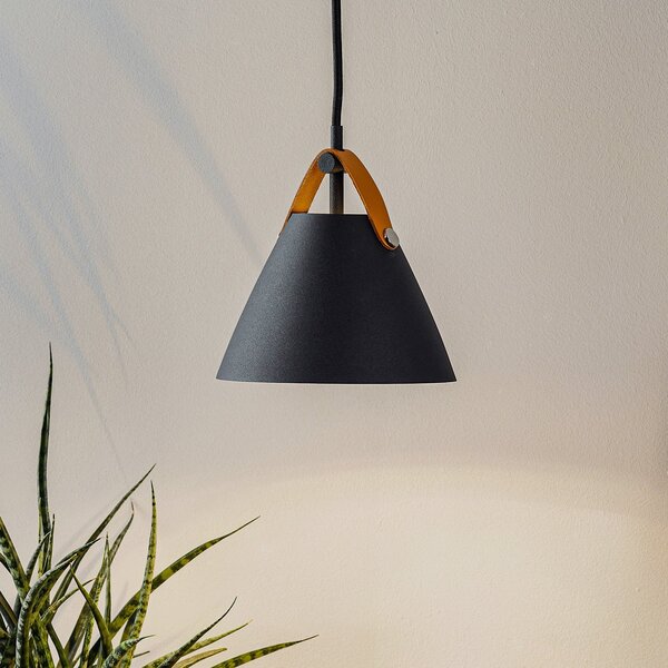 DFTP by Nordlux Lampă suspendată Strap, Ø 16,5 cm, negru, reglabil, Negru, Camera de zi / sufragerie, Metal, Modern