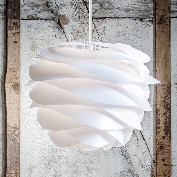UMAGE Lampa suspendată Carmina medie, albă, reglabil, Alb, Camera de zi / sufragerie, Plastic, Design