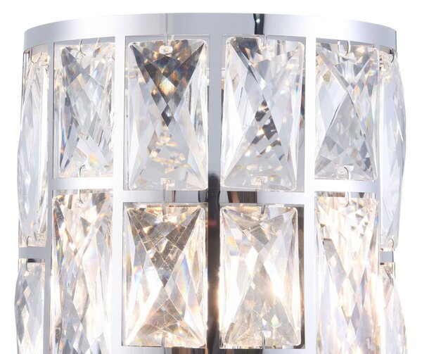 Maytoni Aplică perete Gelid cu discuri de sticlă cristal, reglabil, Transparent, Camera de zi / sufragerie, Cristal