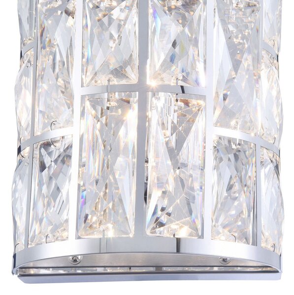 Maytoni Aplică perete Gelid cu discuri de sticlă cristal, reglabil, Transparent, Camera de zi / sufragerie, Cristal