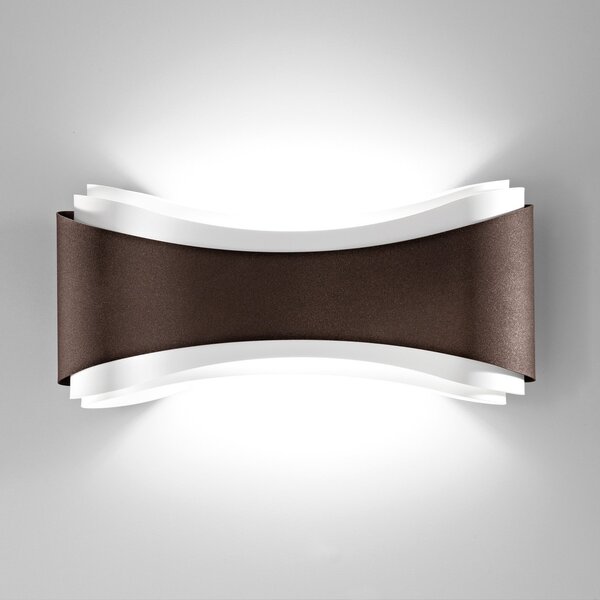 Selène Aplică de perete LED Ionica din oțel, bronz, Bronz / Alamă Veche, Camera de zi / sufragerie, Metal, Modern