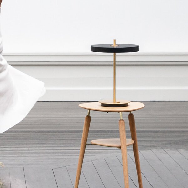 UMAGE LED lampă de masă Asteria Table, USB, negru/zahăr, reglabil, Negru, Camera de zi / sufragerie, Aluminiu, Design