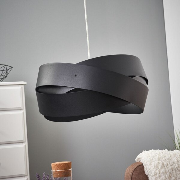Domiluce Lampă suspendată Tornado Ø 40 cm negru, reglabil, Negru, Camera de zi / sufragerie, Metal, Modern