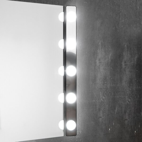 Ebir Lampă LED oglindă Hollywood, 60cm 5 becuri Blister, Metalic, Baie, Plastic, Modern, Ansamblu de mobilier
