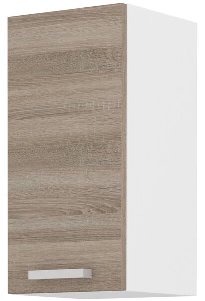 Dulap superior de bucătărie Domton 30 G 72 1F (alb + stejar sonoma truflă). 1033030
