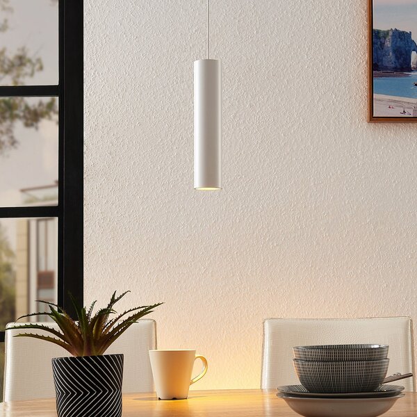 Arcchio lampă suspendată Ejona, înălțime 27 cm, alb, aluminiu, reglabil, Alb, Hol, Metal, Modern