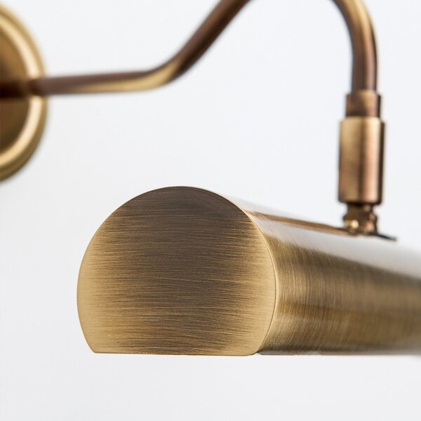 ORION Aplică tablou Lariga, culoare alamă antic, 35 cm, reglabil, Bronz / Alamă Veche, Camera de zi / sufragerie, Metal