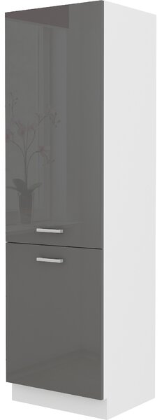 Dulap de bucătărie pentru alimente Saria 60 DK 210 2F (Luciu gri). 1033009