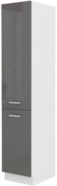 Dulap de bucătărie pentru alimente Saria 40 DK 210 2F (Luciu gri). 1033008