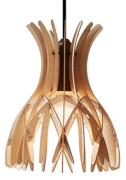 Bover Domita S/20 lampă suspendată, maro/fag, reglabil, Lemn, Camera de zi / sufragerie, Lemn, Design