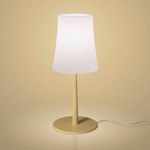 Lampă de masă Foscarini, Birdie Easy, Galben, Camera de zi, Metal, Design
