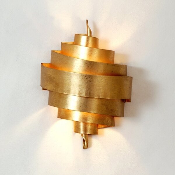 Holländer Aplică de perete Banderole pe auriu, reglabil, Auriu / Alamă, Camera de zi / sufragerie, Metal, Modern