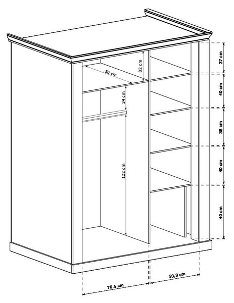 Dulap de haine Atena 146 (craft auriu). 1055367