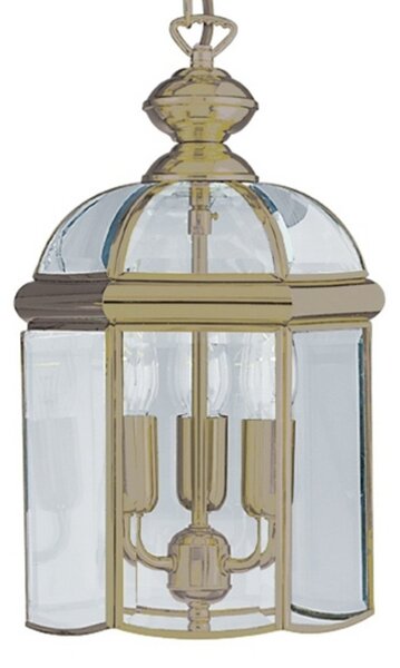 Searchlight Lampă suspendată Arlind, Ø 22 cm, alamă antic, reglabil, Bronz / Alamă Veche, Camera de zi / sufragerie, Sticlă, Antichitate, Felinar