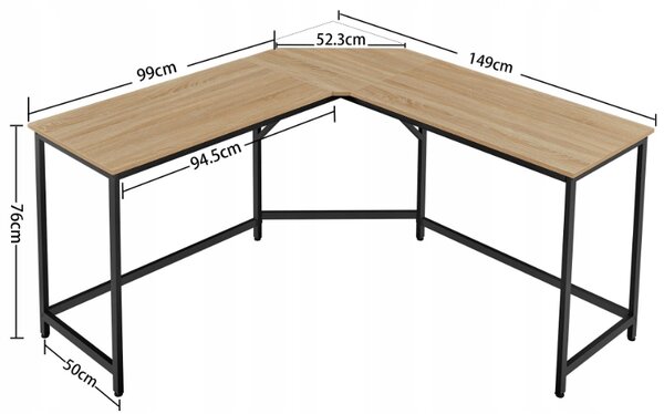 Birou de colt TAYLOR SONOMA 149x149cm