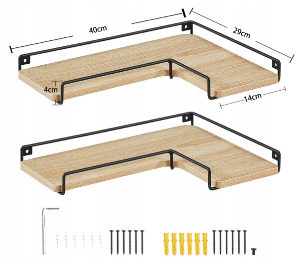 Etajere de colt TAYLOR SONOMA 40x29cm, set 2buc
