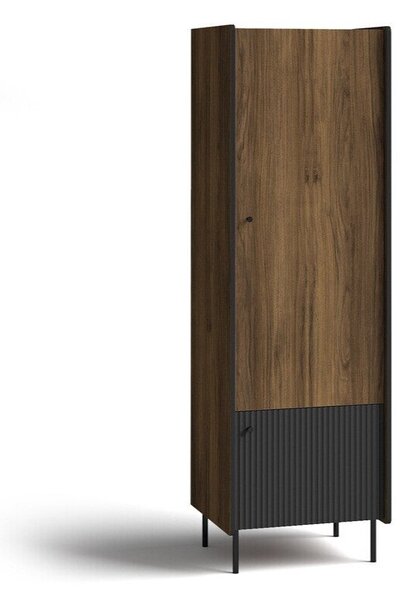 Dulap Tivsali 101Negru mat, Nuc, 19x6x6cm, Uși dulapUși dulap: Cu balamale