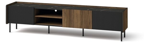 Comodă TV Tivsali 107Negru mat, Nuc, 20x5x4cm