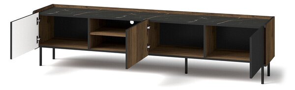 Comodă TV Tivsali 107Negru mat, Nuc, 20x5x4cm