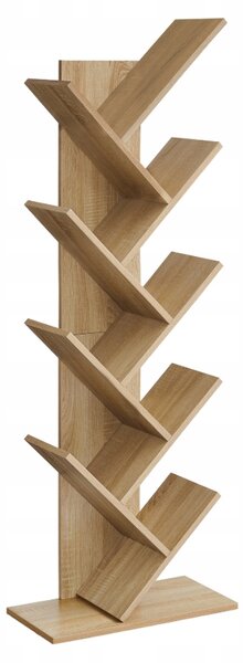 Biblioteca in forma de copac EXEL in decor stejar sonoma, 141x50cm