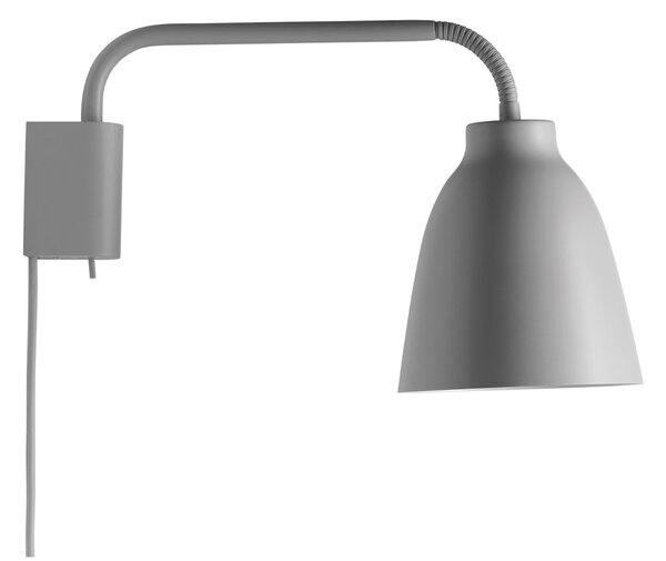 FRITZ HANSEN Caravaggio aplică de perete, gri, reglabil, Gri, Camera de zi / sufragerie, Metal, Design