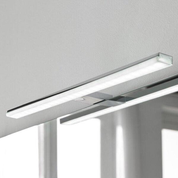 Ebir Lampă cu LED pentru oglindă Pandora, cromată, lățime 60,8 cm, Metalic, Baie, Plastic, Modern