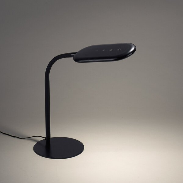 JUST LIGHT. GmbH Lampă de masă LED Kelly, CCT dimabilă, reglabil, Negru, Studiu / Birou, Plastic, Modern
