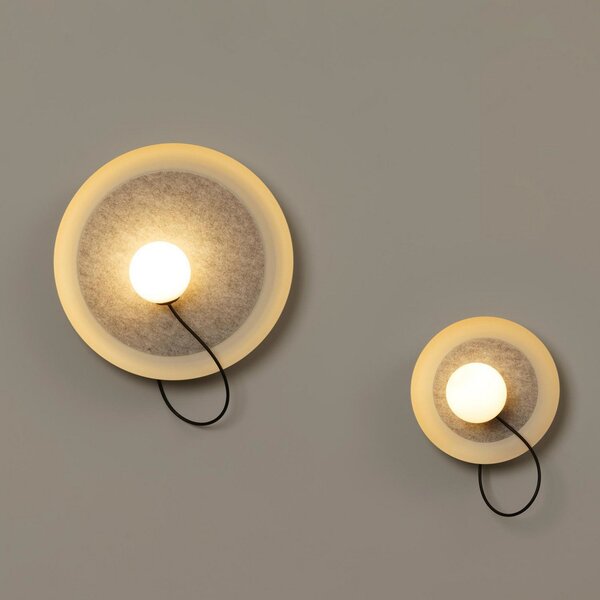 Milan Iluminación Aplică de sârmă Ø 24 cm, culoare nurcă, reglabil, Bej, Camera de zi / sufragerie, Metal, Design