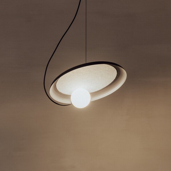 Milan Iluminación Lampă suspendată din sârmă Ø 38 cm antracit, reglabil, Negru, Camera de zi / sufragerie, Metal, Design