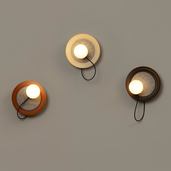 Milan Iluminación Aplică de sârmă Ø 24 cm, culoare nurcă, reglabil, Bej, Camera de zi / sufragerie, Metal, Design